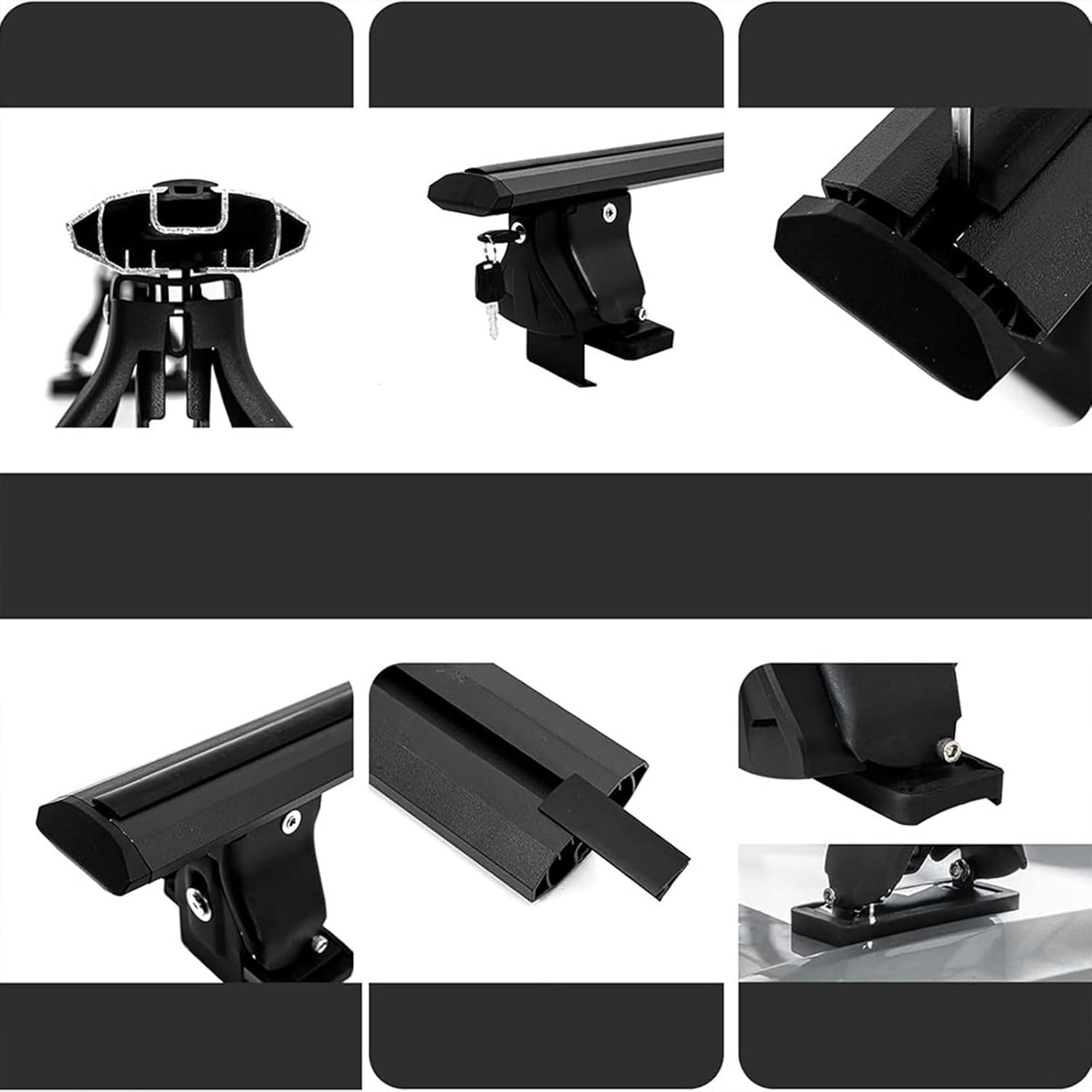 Without Roof Rail Rack Lockable Roof Rack Cross Bars Fit for Dodge Durango 2011-2024 2025 Crossbars Rooftop Luggage Cargo Carrier