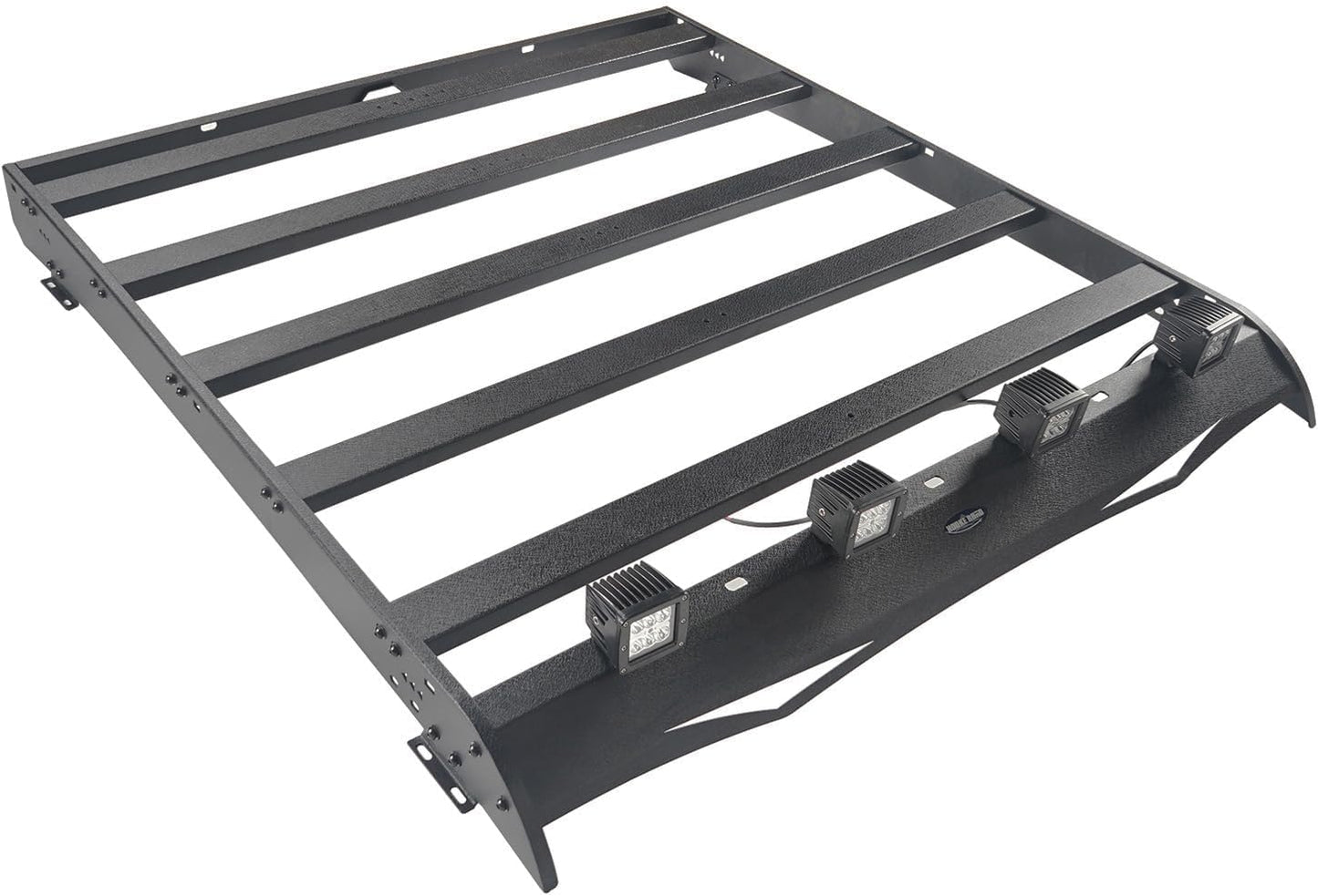 Roof Rack Steel Crossbars Cargo Carrier Basket with LED Lights for 2014-2021 Toyota Tundra Crewmax Pickup Truck