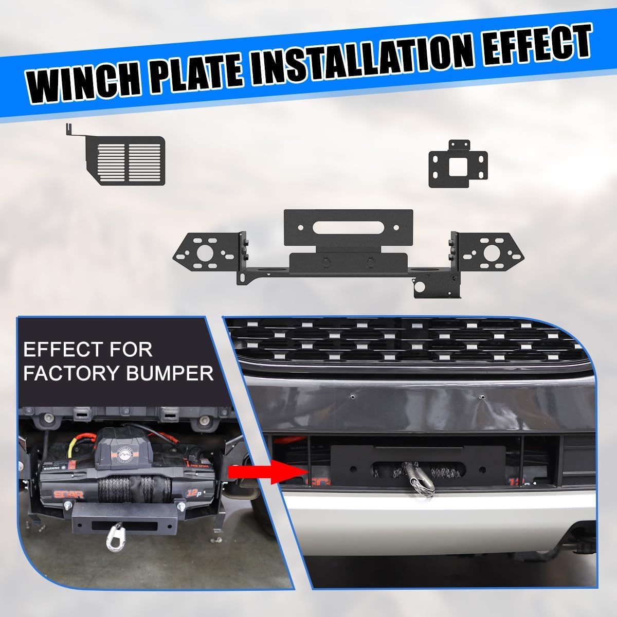 Winch Mounting Plate for 2024-2026 Ford Ranger (Excl. Raptor/Diesel Engine)