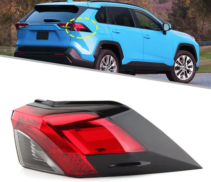Tail Light for 2019-2021 Toyota RAV4 - Left Driver & Right Passenger Side Rear Brake Lamp - OMOTOR