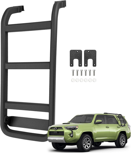 Roof Rack Ladder No Drilling Magnetic Fits for 2010-2024 Toyota 4Runner Cross Bars C-Pillar Rear Window Roof Access Ladder Compatible with 4Runner Accessories Paint-Friendly