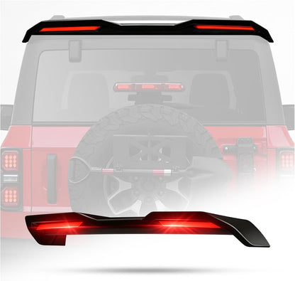 High Position Rear Tail Spoiler with LED Tail Light for Ford Bronco 2021-2026