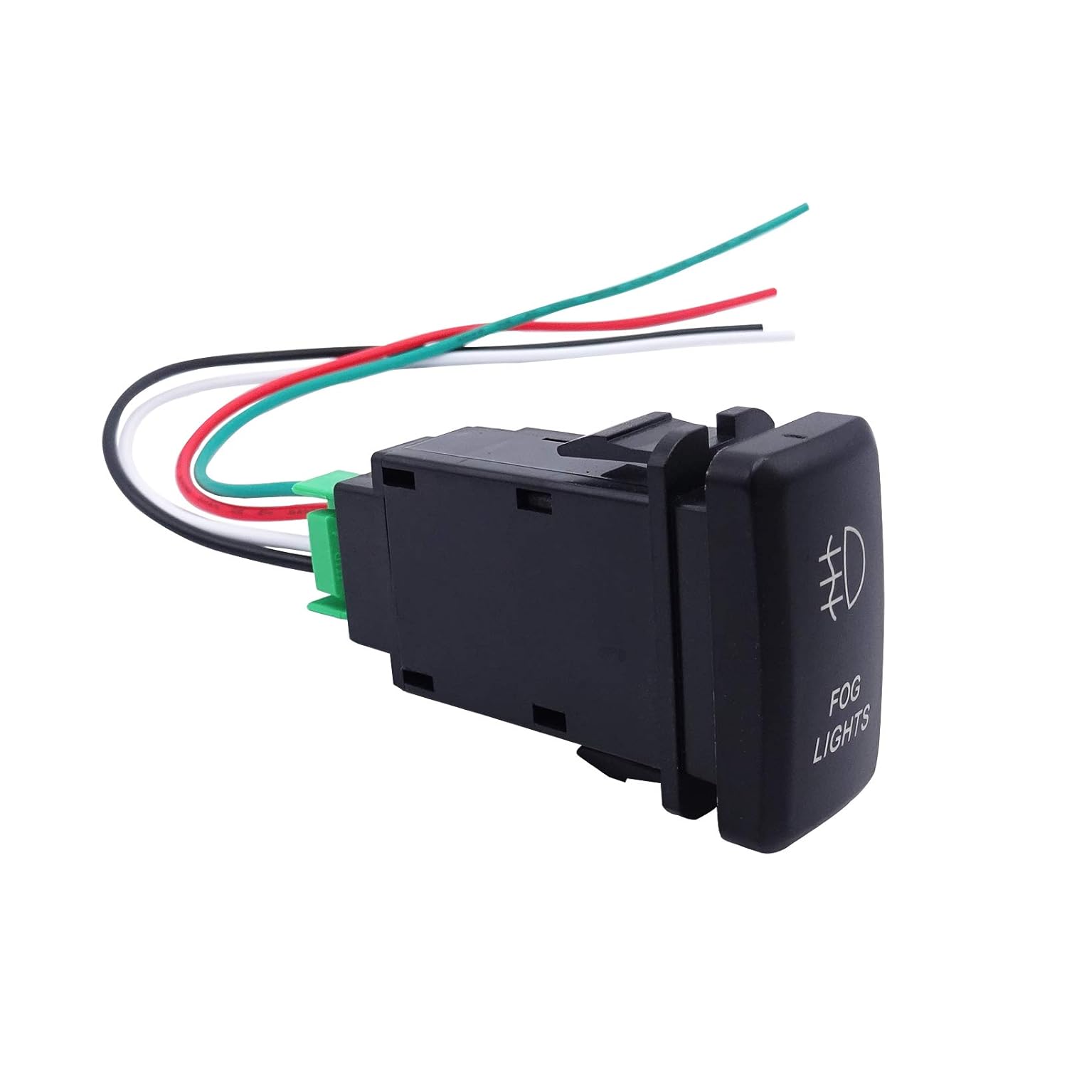 WeiSen Push Switch with Fog Lights Symbol Blue Backlight ON-Off with Connector Wire Kit Compatible with Toyota