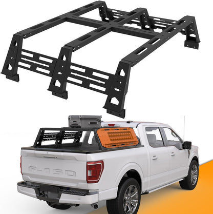 Truck Bed Rack Overland Tent Rack Compatible with 2009-2023 Ford F150 & Raptor - OMOTOR