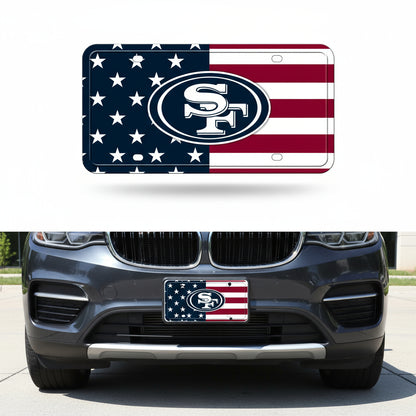 Rico Industries NFL Football USA Metal Auto Tag 6" x 12" - Great for Truck/Car/SUV