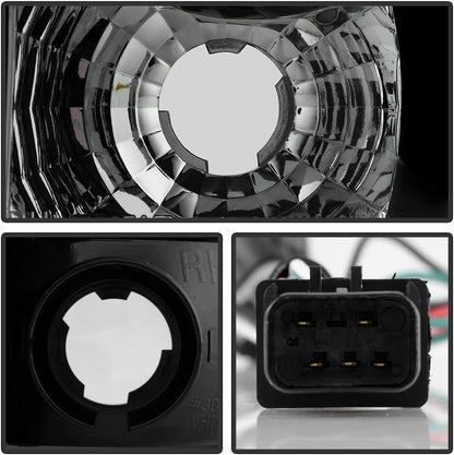 ACANII - For 1996-2000 Dodge Caravan Town & Country Voyager 98-03 Durango Smoked Tail Lights Brake Lamps Left+Right