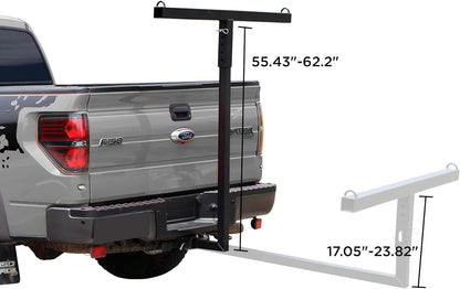 Rockland Truck Bed Extender, 2 in 1 Design Foldable Pick Up Truck Bed Extender for Canoe Kayak Ladder Lumber, 350 LBS Load Capacity