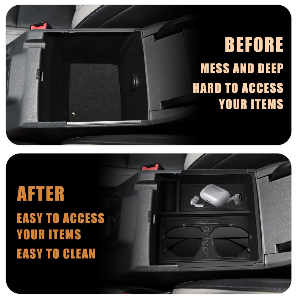Center Console Organizer Compatible with 2025 2026 Ford Bronco (Not for 2-Door& Manual &Bronco Sport)