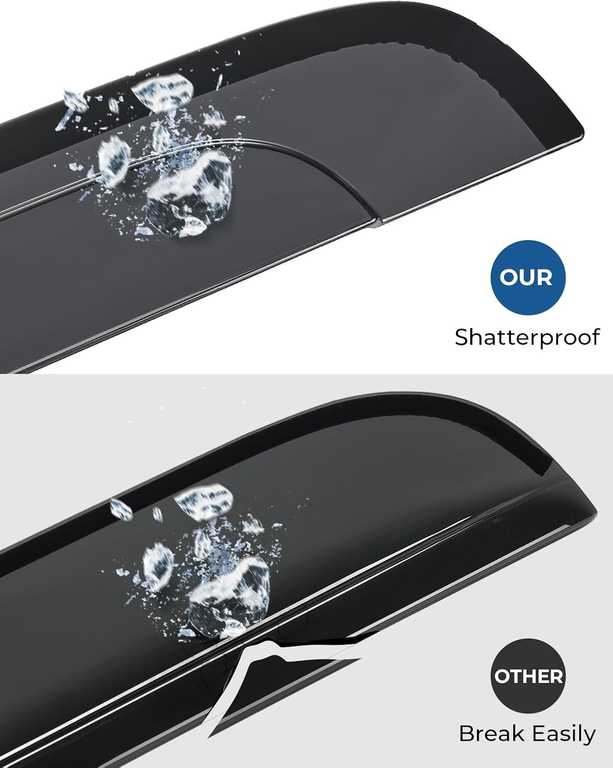 JOYTUTUS Vent Visor Compatible with 2015-2024 Ford F150, 2017-2024 F-150 Raptor Crew Cab, Outside Mount Car Window Rain Guards Deflectors, Vent Shades Accessories