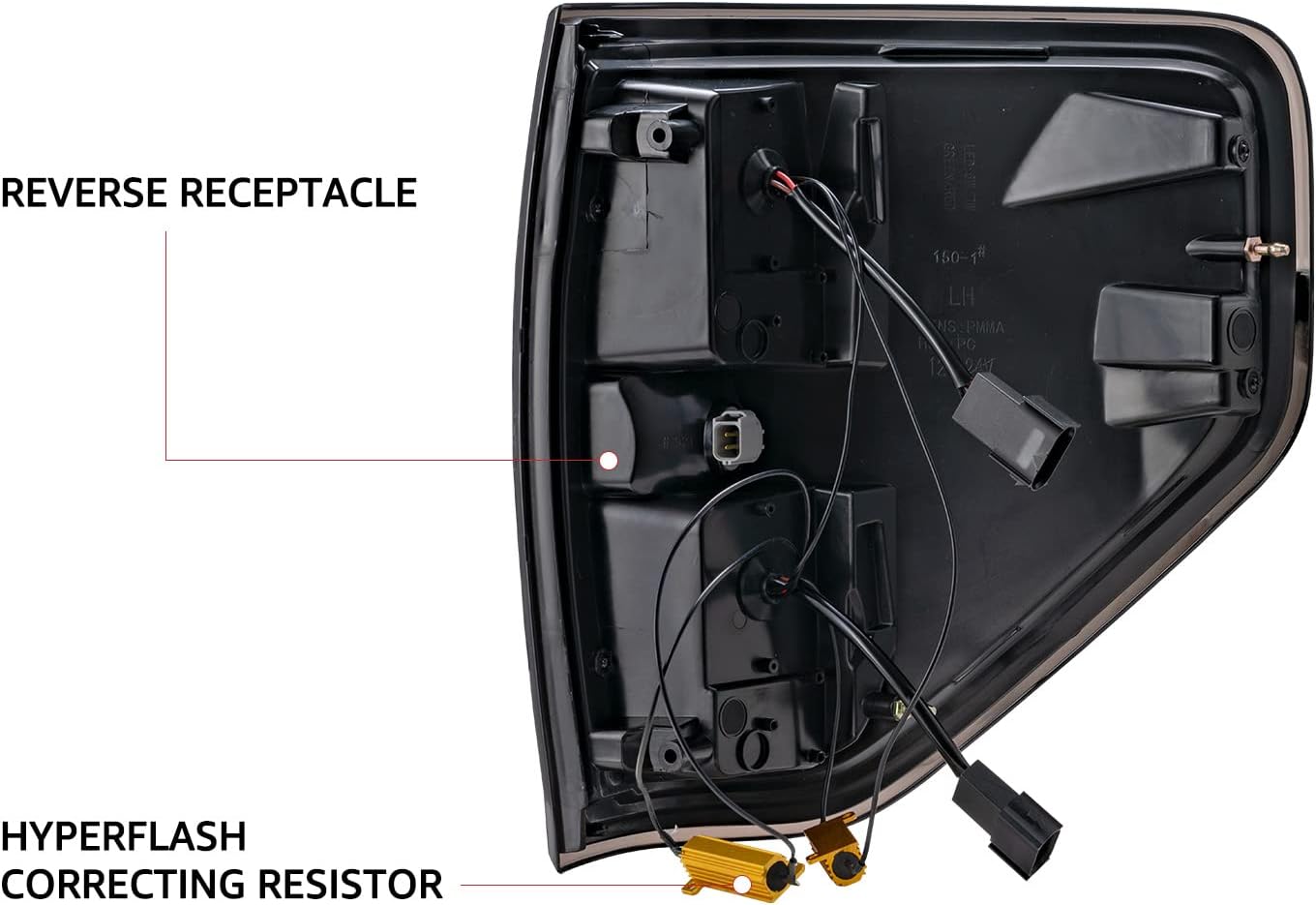 2PCS Black Smoked LED Tail Lights Assembly for 2009-2014 Ford F150 Pickup
