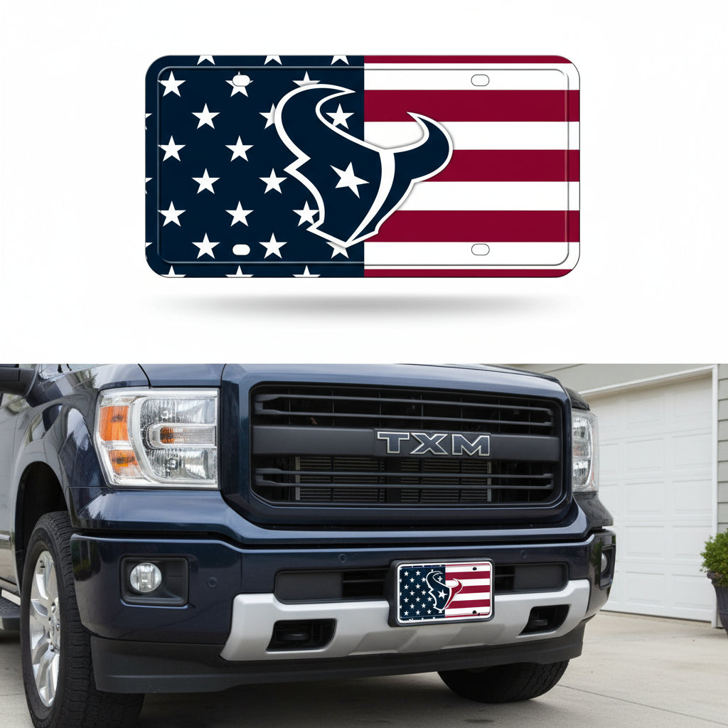 Rico Industries NFL Football USA Metal Auto Tag 6" x 12" - Great for Truck/Car/SUV