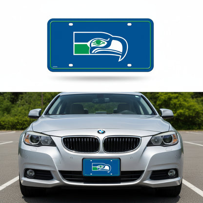 Rico Industries NFL Football Modern Retro Metal Auto Tag 6" x 12" - Great for Truck/Car/SUV