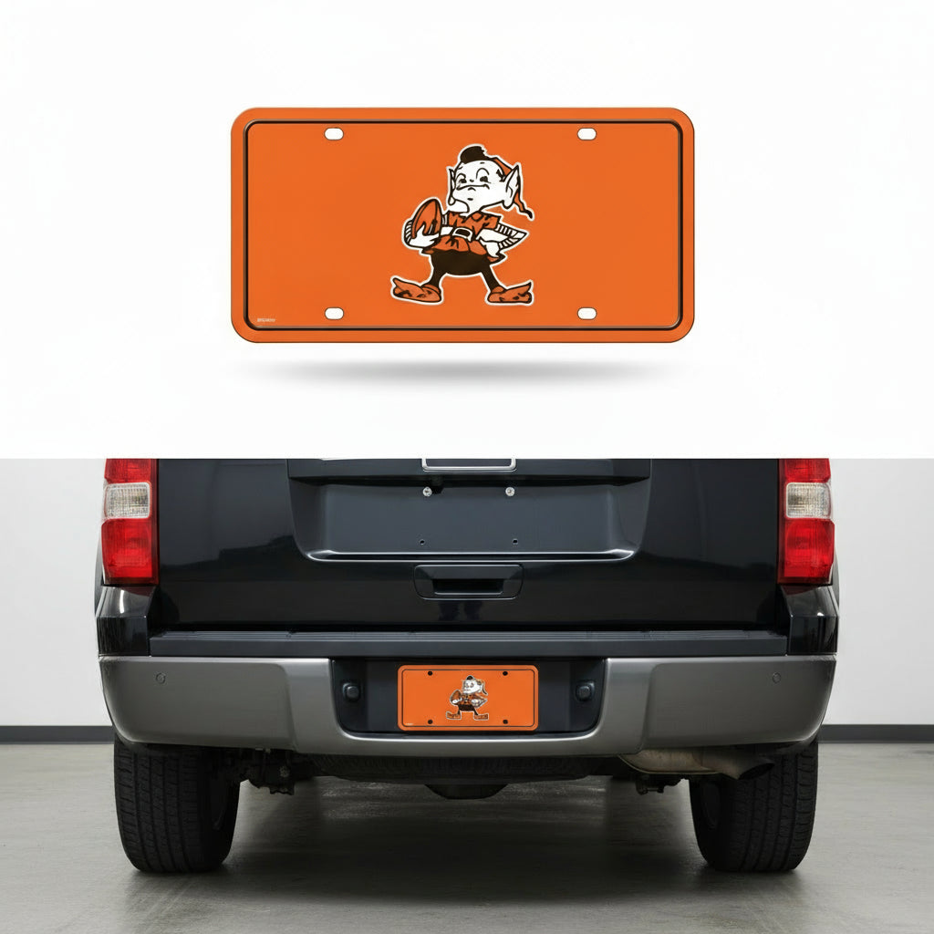 Rico Industries NFL Football Modern Retro Metal Auto Tag 6" x 12" - Great for Truck/Car/SUV