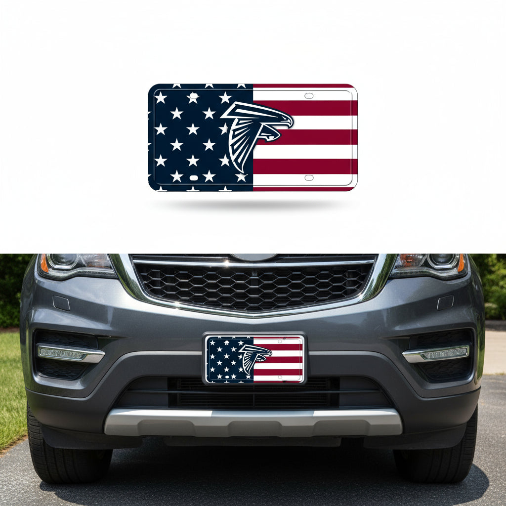 Rico Industries NFL Football USA Metal Auto Tag 6" x 12" - Great for Truck/Car/SUV