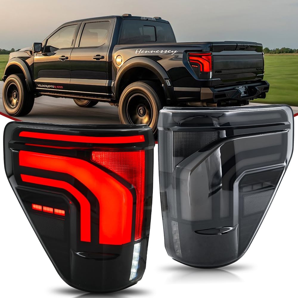 Tail Light For Ford F150 F-150 2021-2025 LED Taillights Assembly Compatible with F-150 All Models Smoke Lens Driver & Passenger Side Rear Lamps (1 Pair)