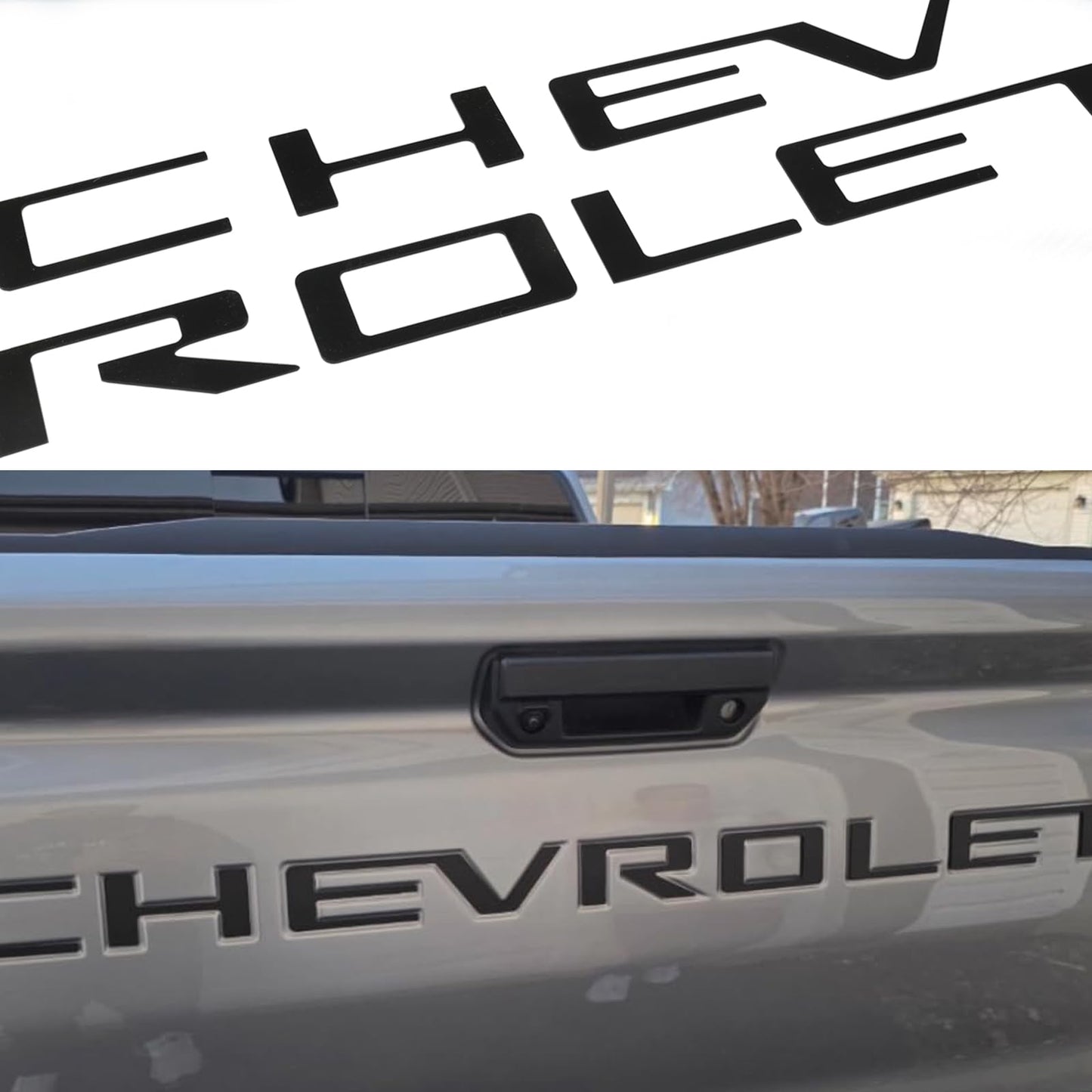 Matte Black Tailgate Insert Letters 3D Emblems For  2023 - 2026 Chevy Colorado