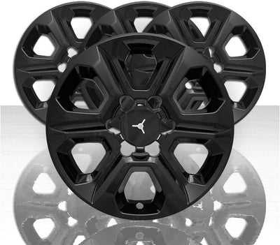 Set of 4 17" 6 Spoke Wheel Skins for Toyota 4Runner SR/SR5 2014-2021 - Gloss Black