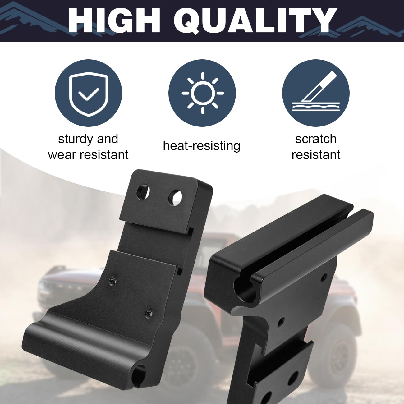Side Window Guides Rail Clip Protector Compatible with for 2021 - 2026 Ford Bronco 4 Door