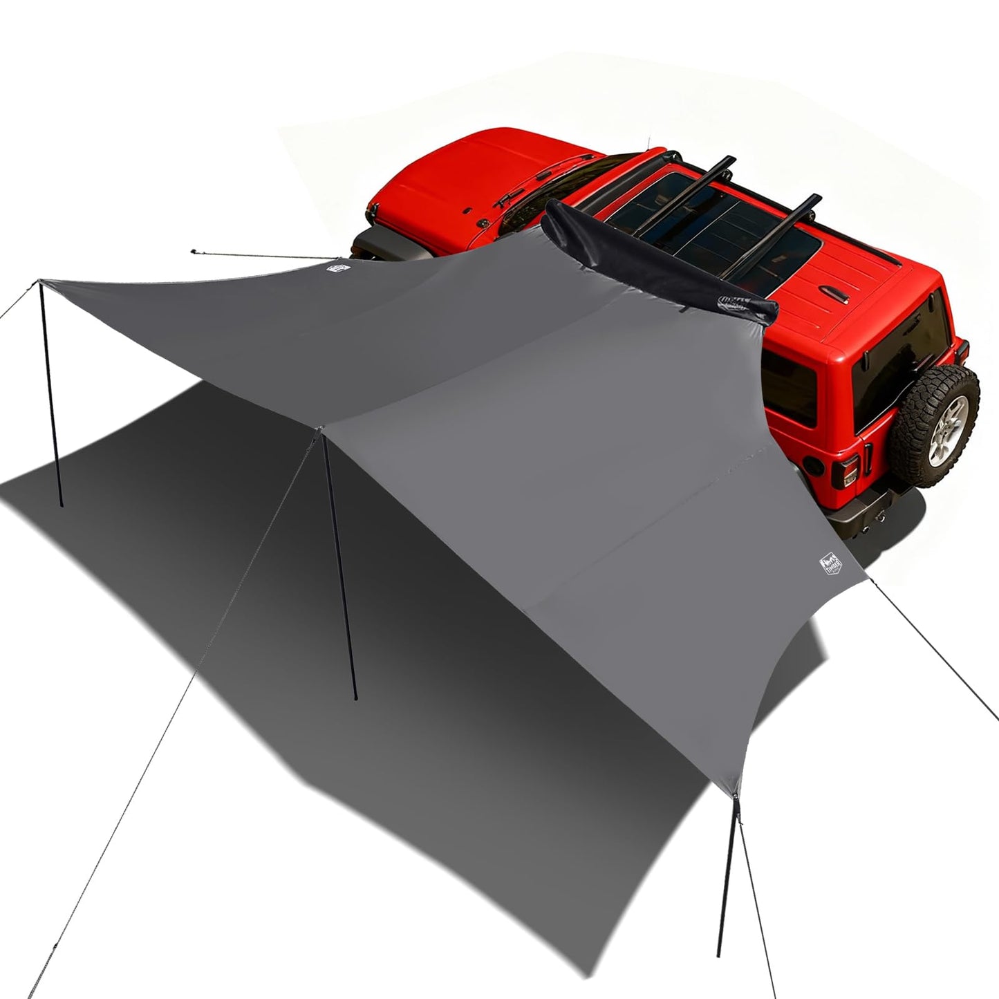 19x9.8ft Retractable Car Awning with Blackout Coating for Vehicle/Truck/Jeep/SUV/Van