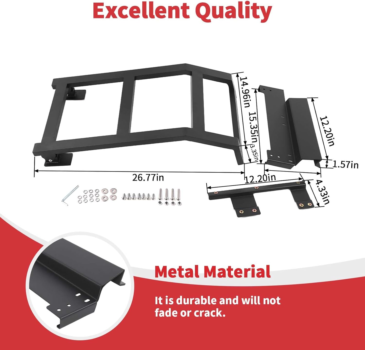 Linskip Alloy Side Ladder Compatible with 2021-2024 2025 Ford Bronco Sport, Side Window Roof Step Ladder for Bronco Sport Exterior Accessories(Passenger Side)