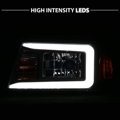2Pcs LED Tube Black Replacement Headlights Corner Lamp Set for Ford Ranger 2001-2011