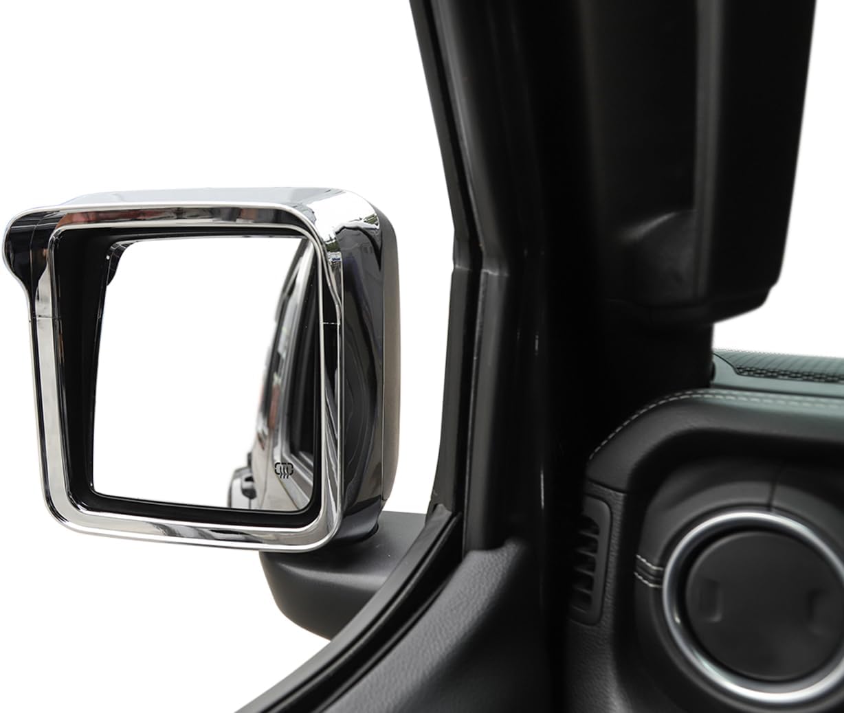 2PCS Rear View Mirror Protector Frame Rain Visor Eyebrow Guard Rearview Side Mirror Cover Trim Compatible with Jeep Wrangler JL Gladiator JT 2018-2025 Car Exterior Accessories (Chrome)