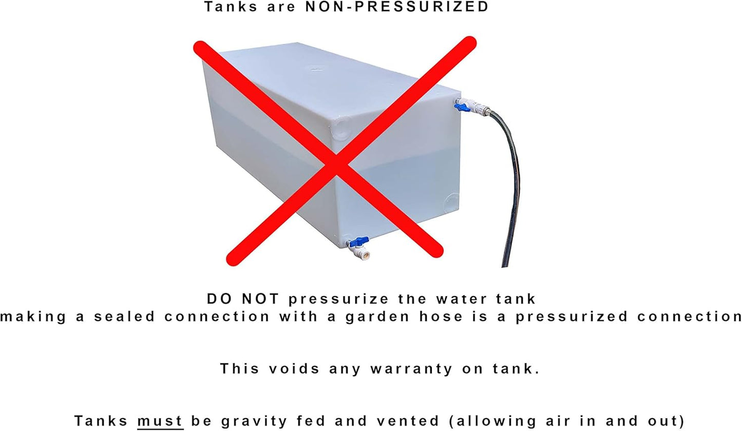 Class A Customs | 43 Gallon RV Concession Fresh and Gray Water Holding Tank | T-4320