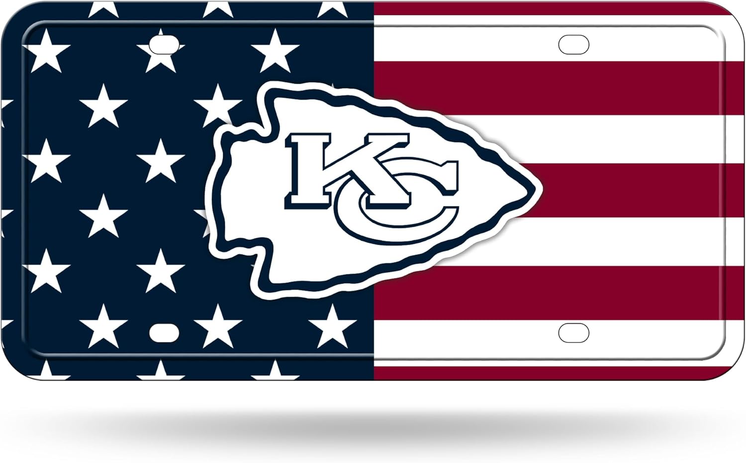 Rico Industries NFL Football USA Metal Auto Tag 6" x 12" - Great for Truck/Car/SUV