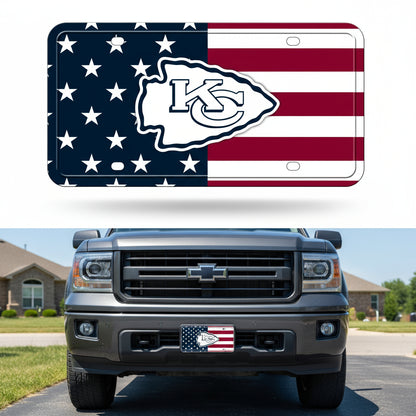 Rico Industries NFL Football USA Metal Auto Tag 6" x 12" - Great for Truck/Car/SUV