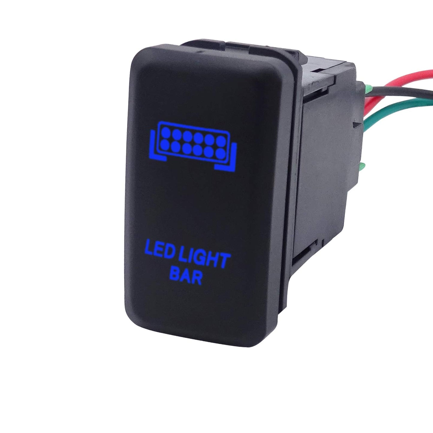 WeiSen Push Switch with Fog Lights Symbol Blue Backlight ON-Off with Connector Wire Kit Compatible with Toyota