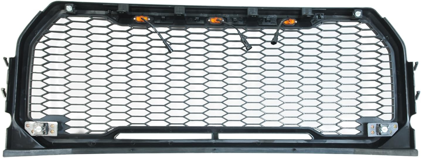 Front Grille with Amber LED Lights Compatible with 2015-2017 F150 Pickup