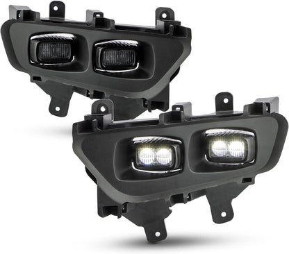 AKKON -Fits 2021-2025 Ford F150 Raptor LED Driving Bumper Fog Lights Pair Left+Right w/Wire Harness Bracket Power Switch