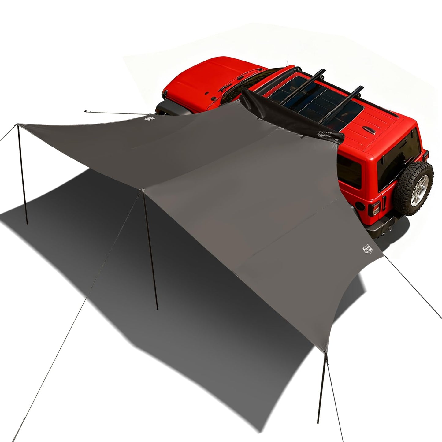 19x9.8ft Retractable Car Awning with Blackout Coating for Vehicle/Truck/Jeep/SUV/Van