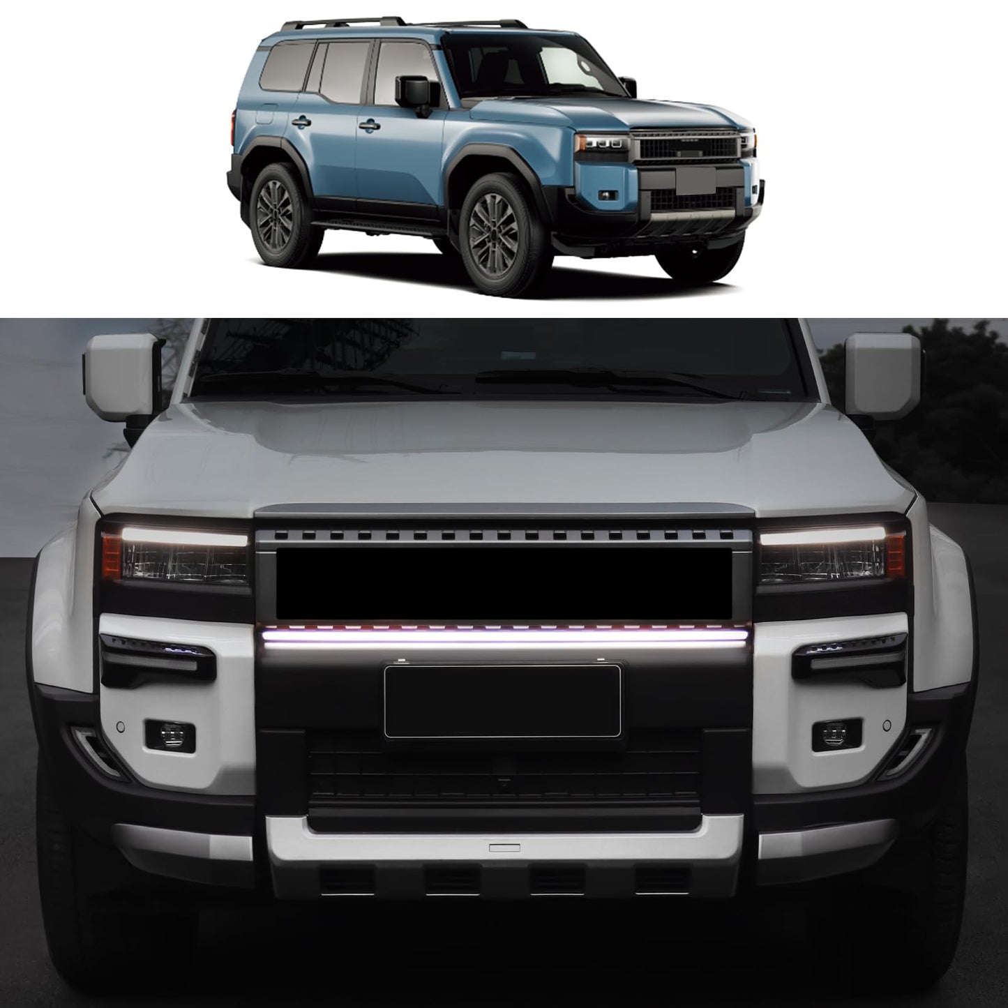 Front Grille Decorative Light Bar for 2024–2026 Toyota Land Cruiser — OMOTOR