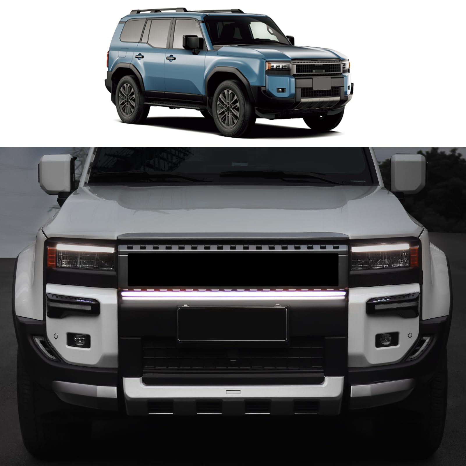 Front Grille Decorative Light Bar for 2024–2026 Toyota Land Cruiser — OMOTOR