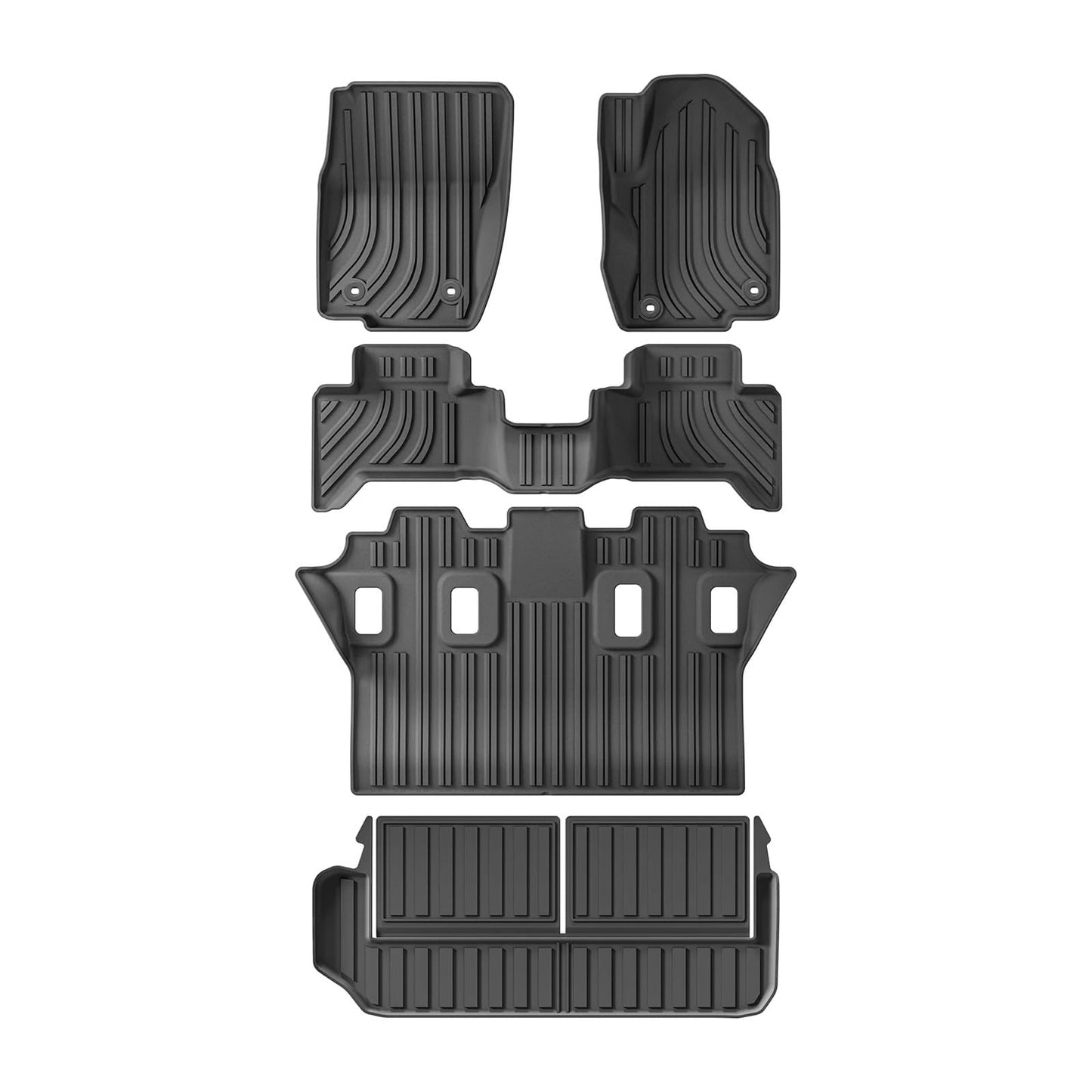 Floor Mat Set Compatible with Toyota Land Cruiser Prado J250 LC250 2024+(7-Seat)