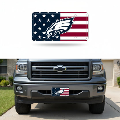 Rico Industries NFL Football USA Metal Auto Tag 6" x 12" - Great for Truck/Car/SUV