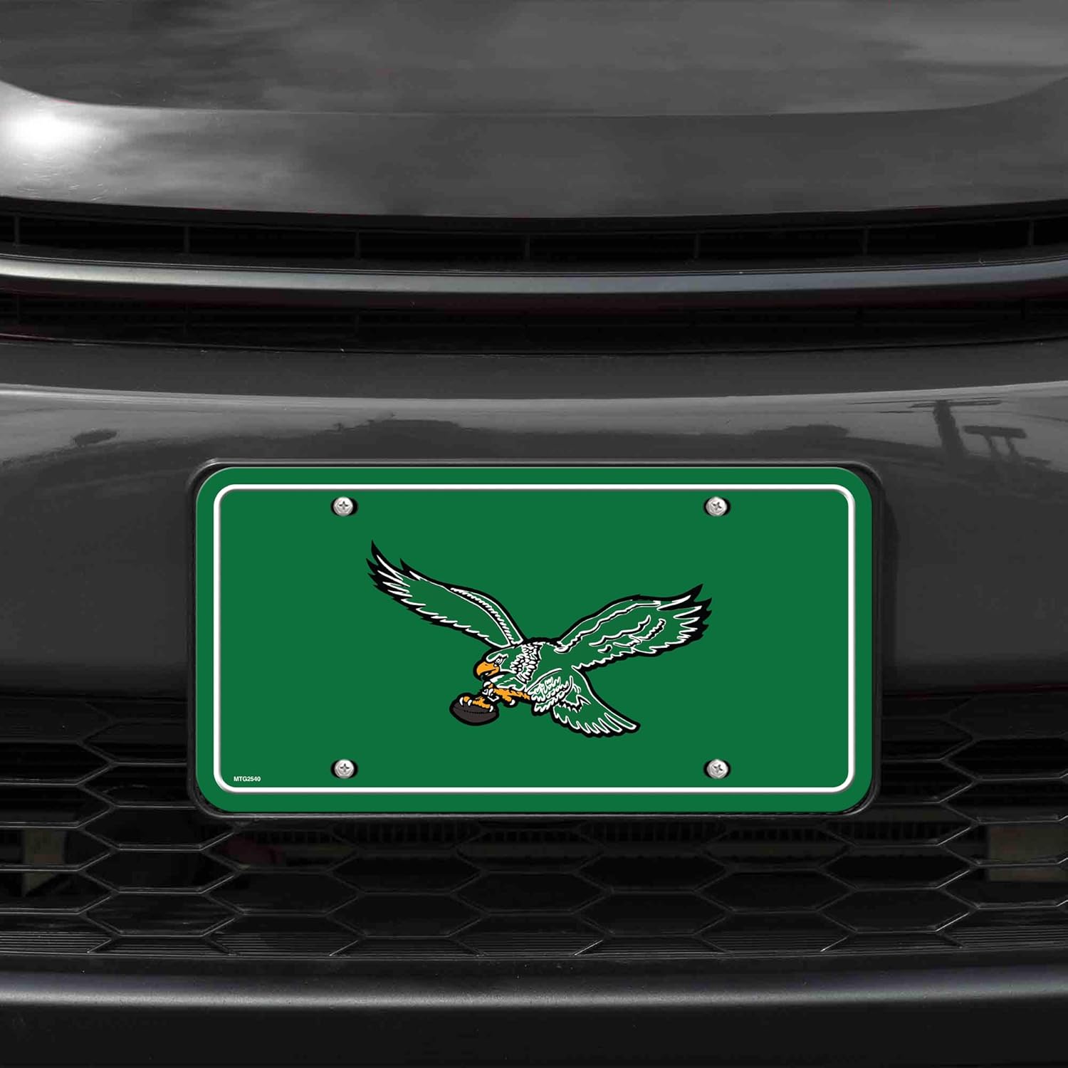 Rico Industries NFL Football Modern Retro Metal Auto Tag 6" x 12" - Great for Truck/Car/SUV