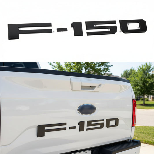 Tailgate Insert Letters Compatible with f150 2021 2022 2023 2024 3D Emblems with Strong Adhesive 250218 Matte Black
