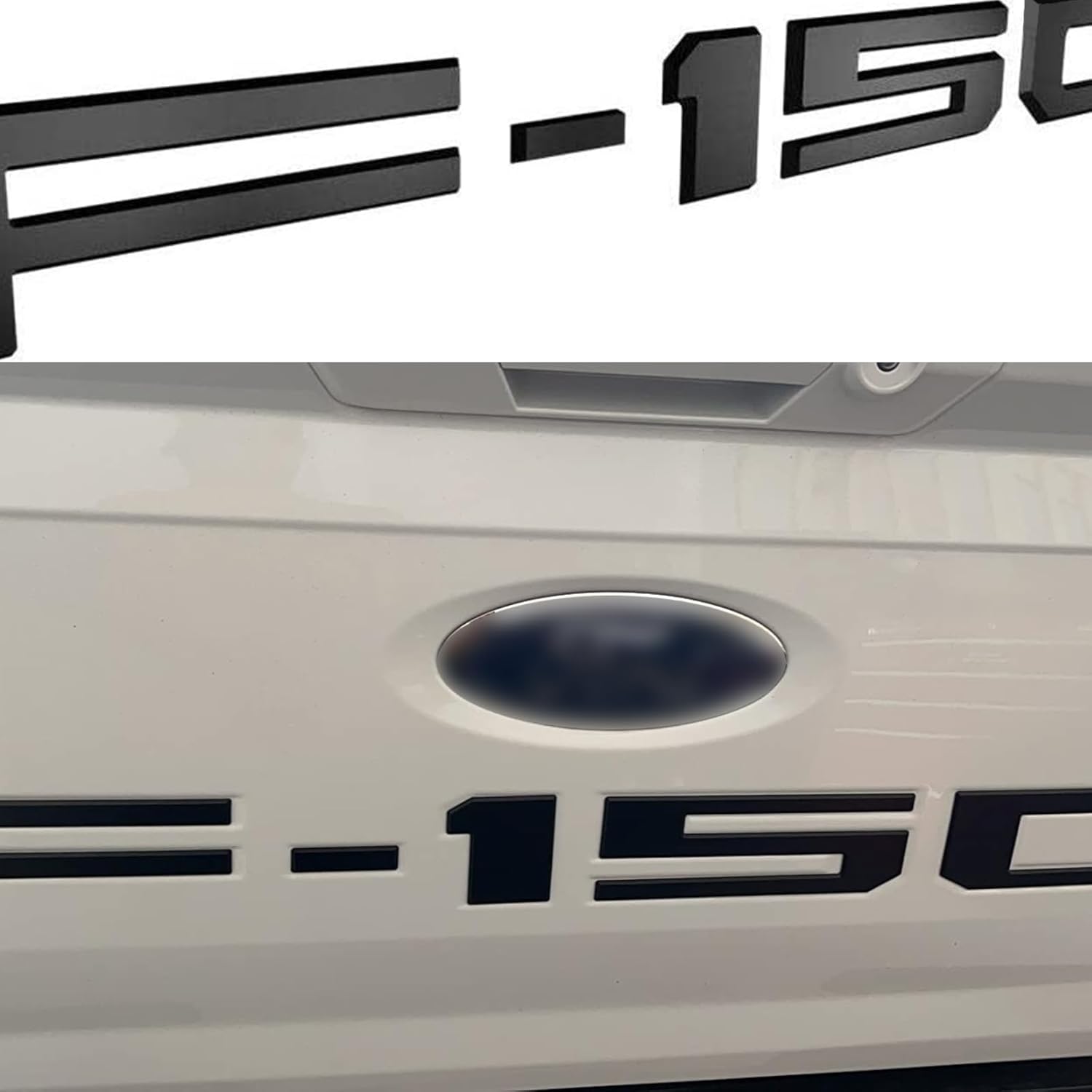 Tailgate Insert Letters Compatible with f150 2021 2022 2023 2024 3D Emblems with Strong Adhesive 250218 Matte Black