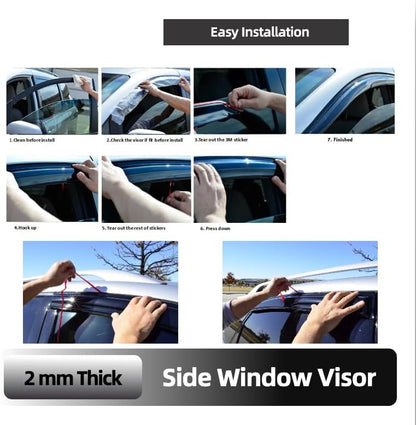 Smoke Window Visor Set Fits for Toyota Tundra Extended Cab 2000-2006