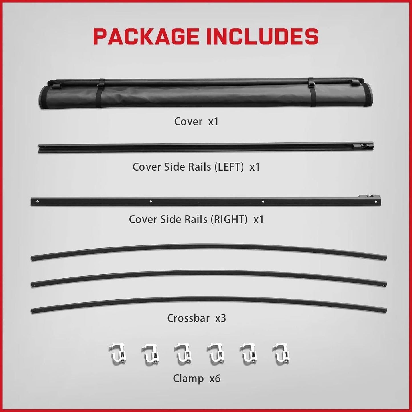 Soft Roll-Up Truck Bed Tonneau Cover for Ford Ranger 2019-2026