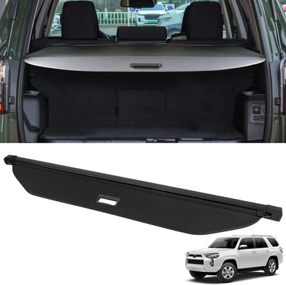 Cargo Cover Compatible with 2010-2023 Toyota 4Runner - Retractable Rear Luggage Trunk Security Covers Protector Anti Theft Shield Shade - OMOTOR