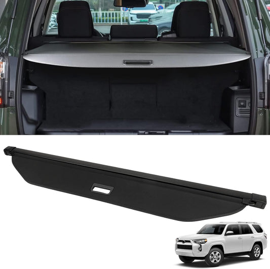 Cargo Cover Compatible with 2010-2023 Toyota 4Runner - Retractable Rear Luggage Trunk Security Covers Protector Anti Theft Shield Shade