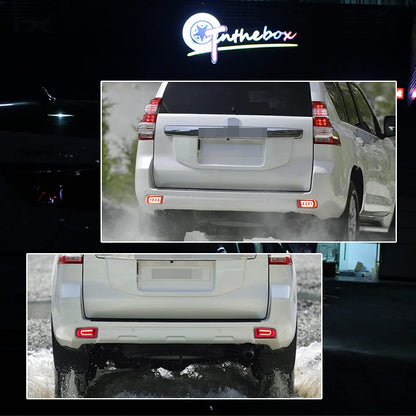 3D Optic LED Rear Bumper Reflectors Brake Tail Light Lamps Kit For Toyota Land Cruiser PRADO FJ 150 2010 - 2018