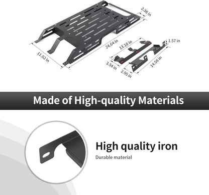 CheroCar Roof Rack Overhead Molle Panel Accessories Fit for 2018-2025 Jeep Wrangler JL JLU, for 2018-2025 Jeep Gladiator JT