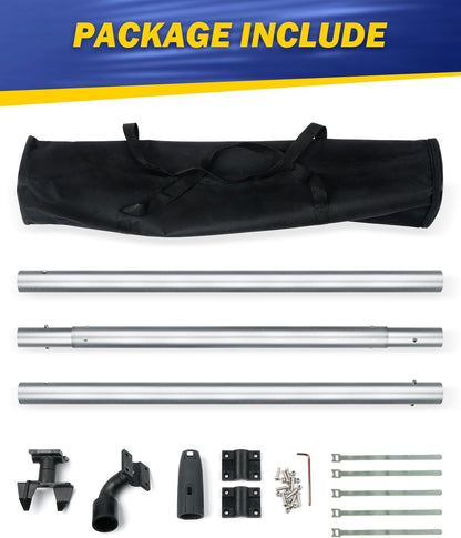 Starlink Ladder Pole with RV Ladder Mounting Bracket Kit(Fit for Starlink 2nd Generation)