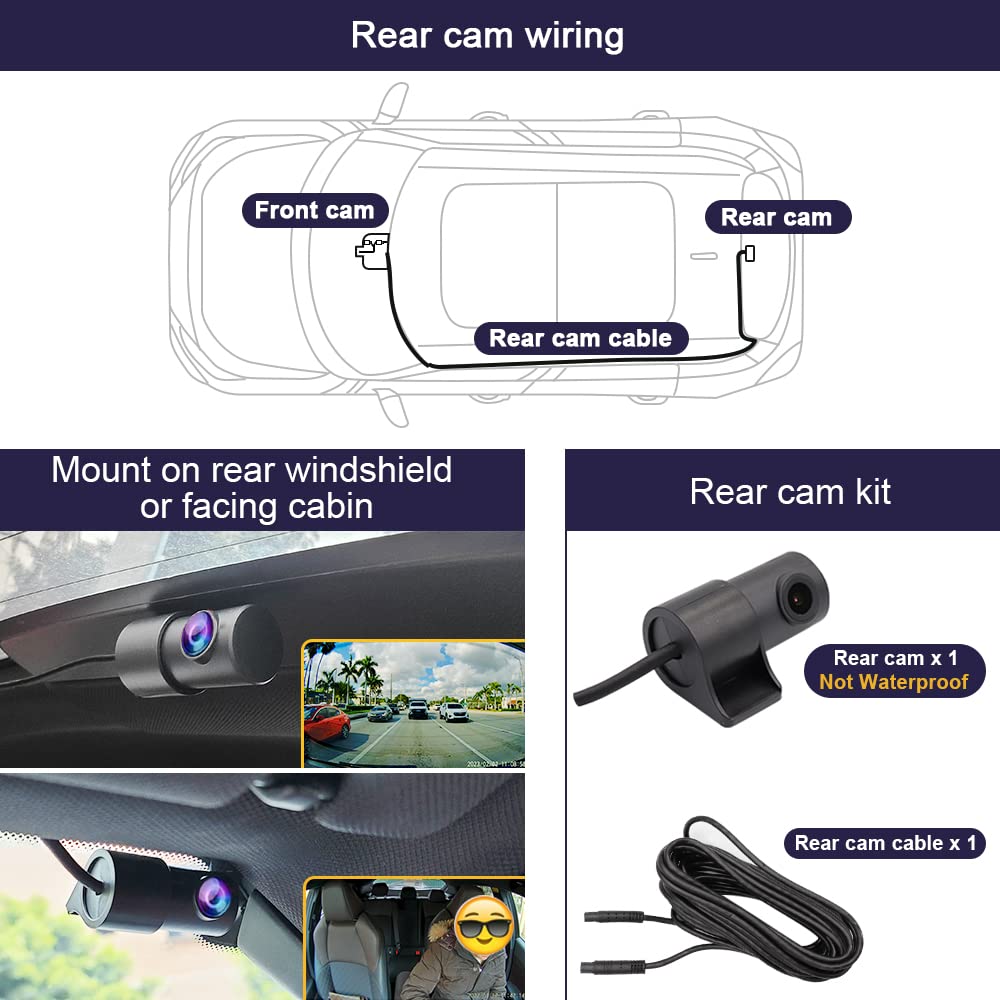4K Dash Cam Suitable for Toyota RAV4 2022-2025 (Model B/with Vent Hole on Cover)