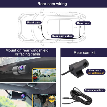 4K Dash Cam Suitable for Toyota RAV4 2022-2025 (Model B/with Vent Hole on Cover)