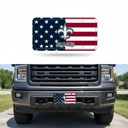 Rico Industries NFL Football USA Metal Auto Tag 6" x 12" - Great for Truck/Car/SUV